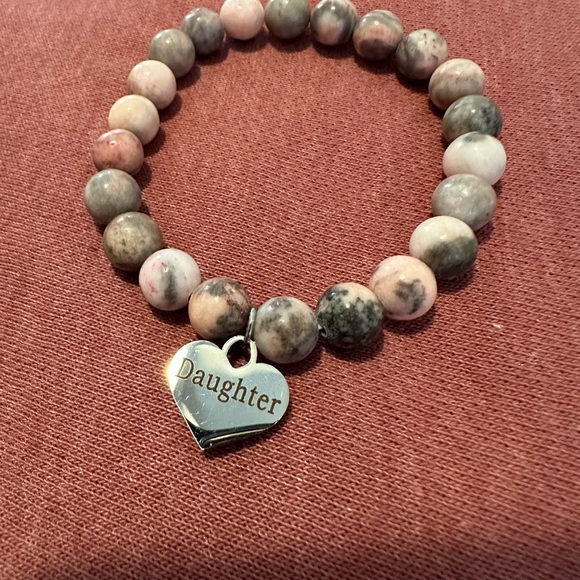 Daughters Of The Liberation Jewelry - Daughter Heart Charm Beaded Bracelet - Multicolor